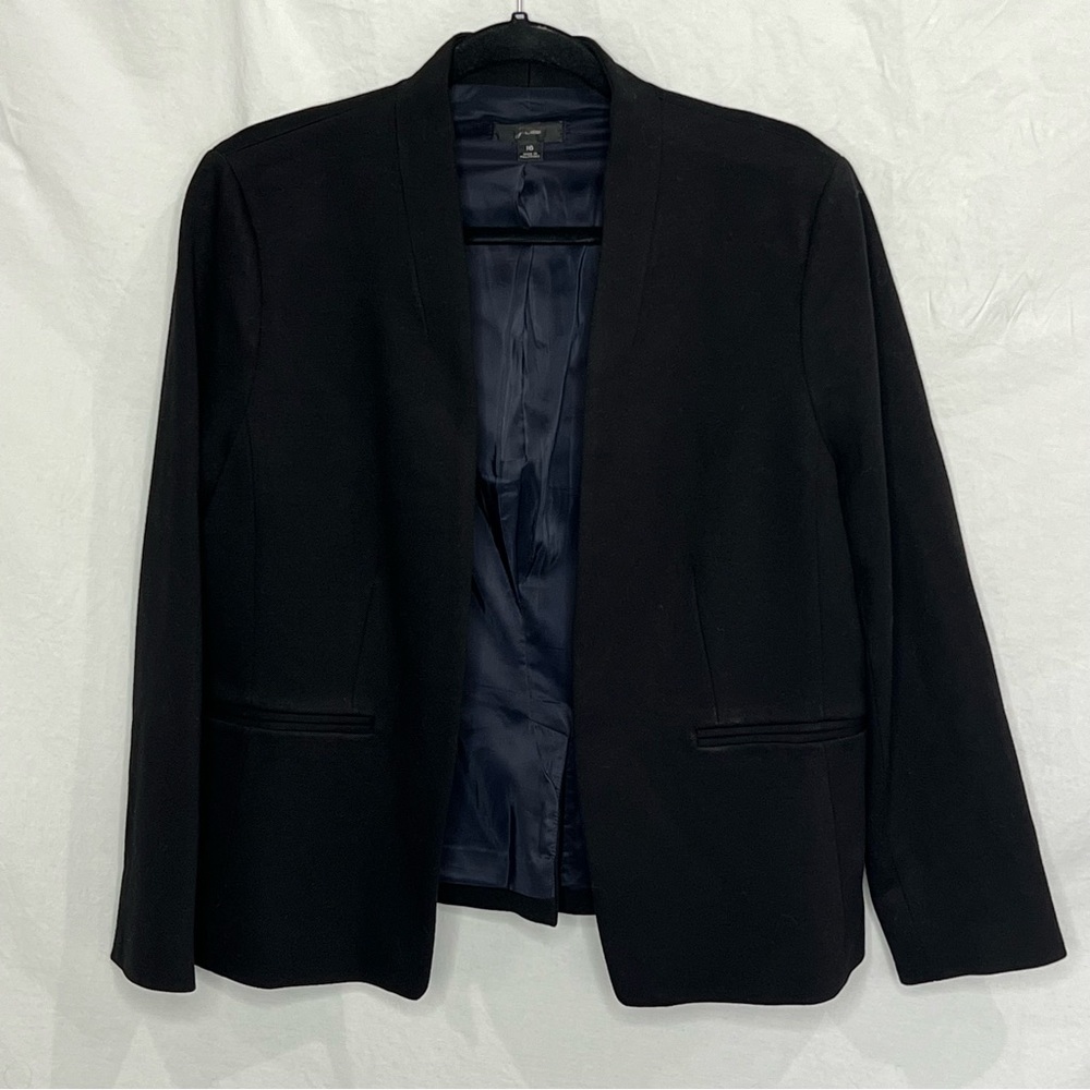 J.Crew Going-Out Blazer Stretch Twill Women’s Sz 16 Black H2743 Office Career